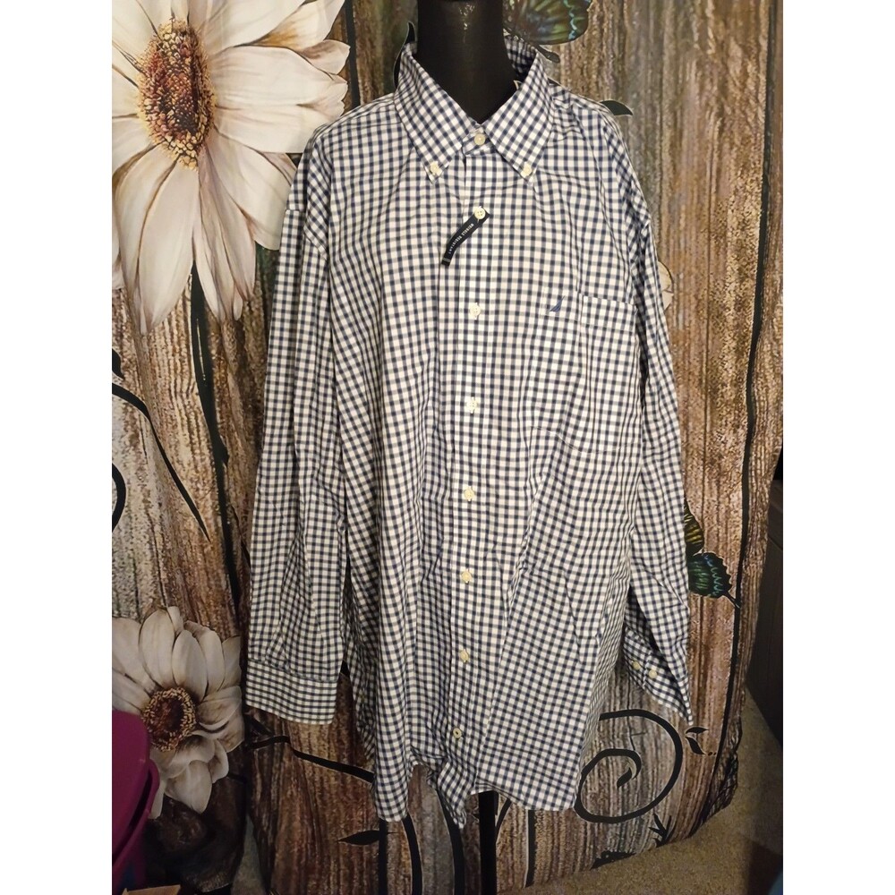 Nautica Men's Classic-Fit Gingham Button-Down Shirt NWT MSRP 79.59